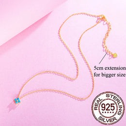 Turquoise Clover Silver Necklace