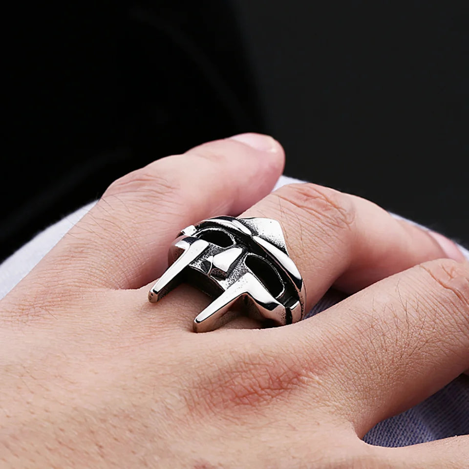 Pharaoh Mask Steel Ring