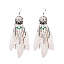 Dreamcatcher Feather Tassel Earrings