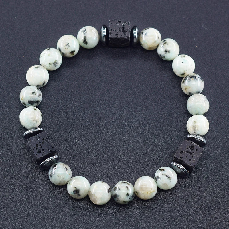 Frosted Volcanic Bead Bracelet