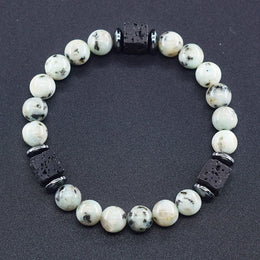 Frosted Volcanic Bead Bracelet