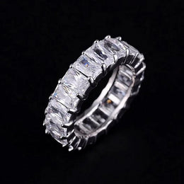 Sterling Zircon Eternity Ring
