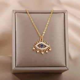 Zircon Evil Eye Necklace