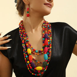 Bohemian Wooden Bead Set