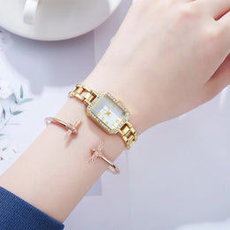 Crystal Square Quartz Watch