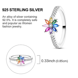 Blue Zircon Moon Ring