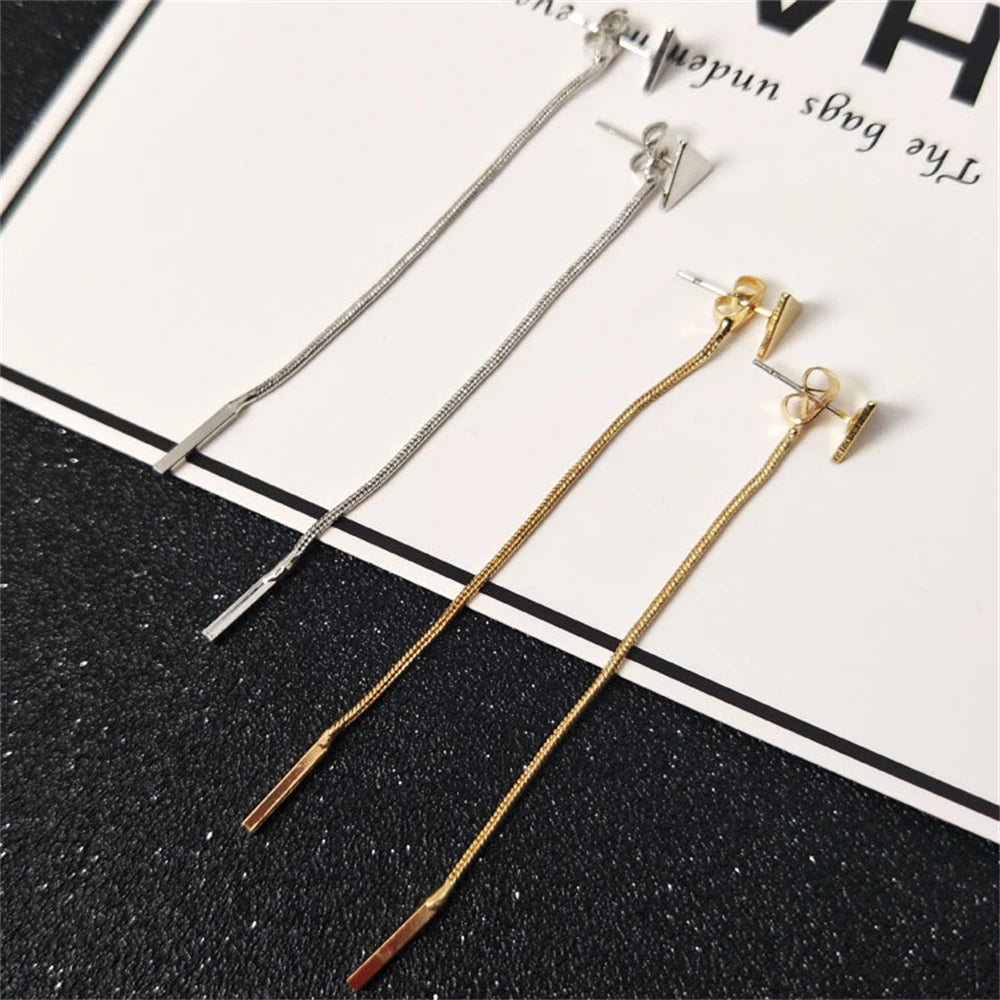 Long Chain Tassel Earrings