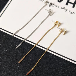 Long Chain Tassel Earrings