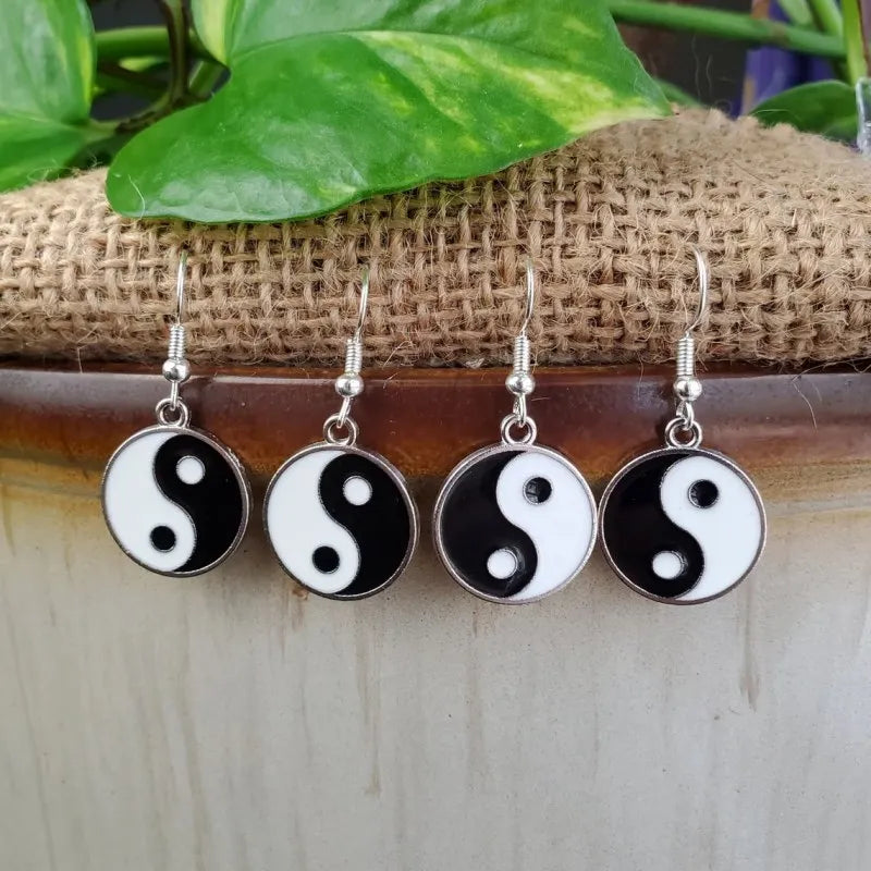Yin Yang Drop Earrings