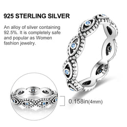 Blue Zircon Moon Ring
