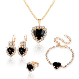 Blue Crystal Bridal Set