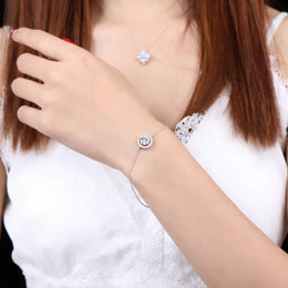 Round Zircon Link Bracelet