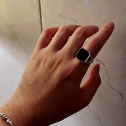 Black Onyx Signet Ring