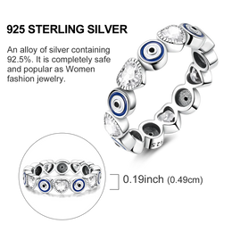 Blue Zircon Moon Ring