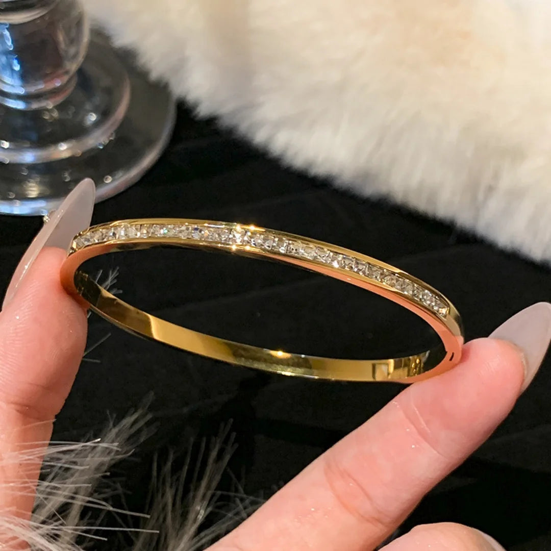 Starry Steel Bangle Bracelet