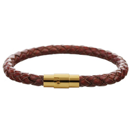 Woven Leather Magnetic Bracelet