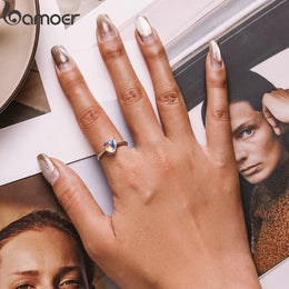 Sparkling Silver Heart Ring