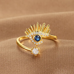 Evil Eye Zircon Ring