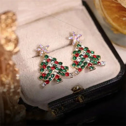 Christmas Bow Bell Earrings