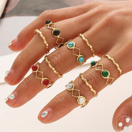 Natural Stone Open Ring
