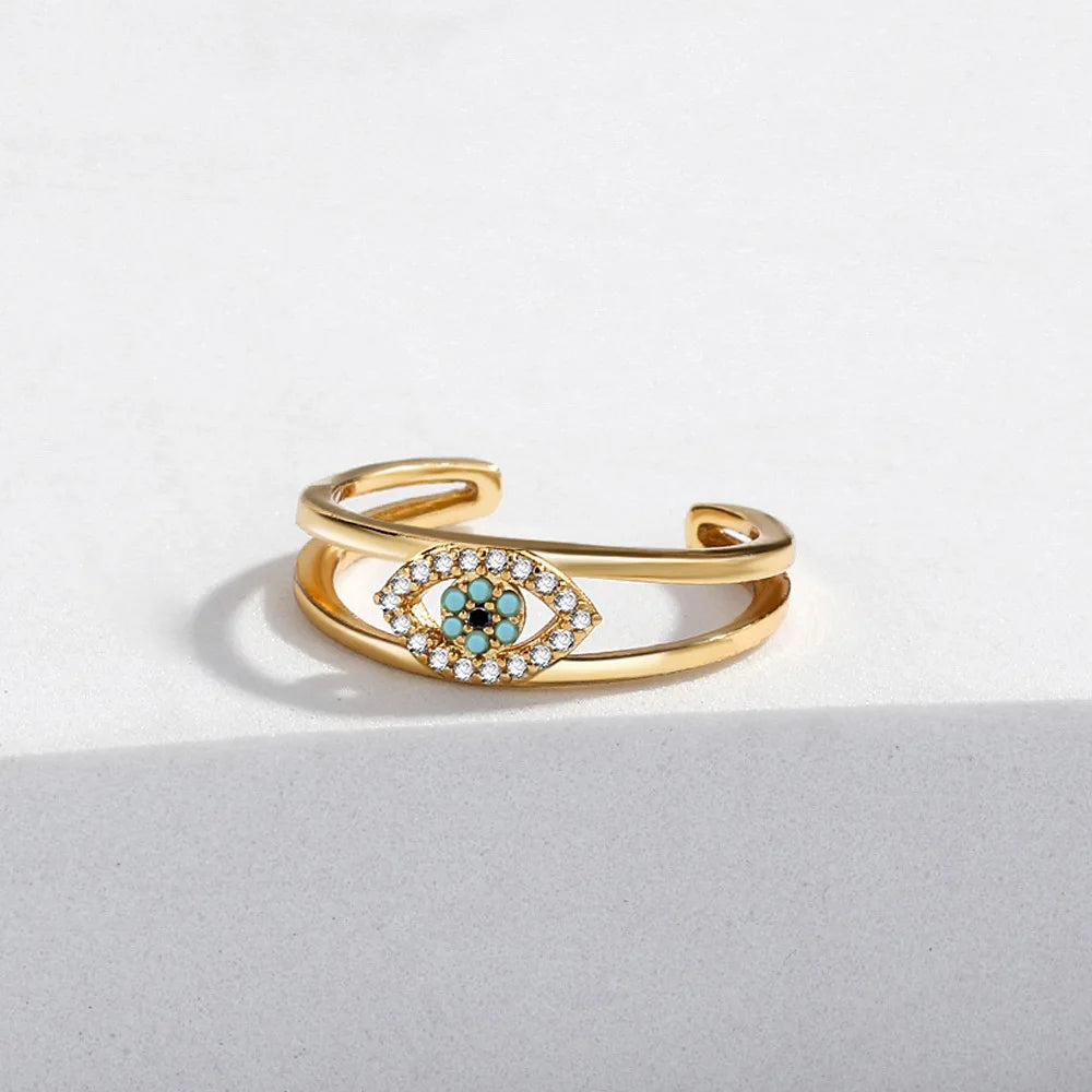 Evil Eye Zircon Ring