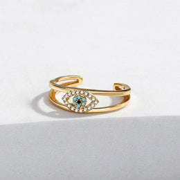 Evil Eye Zircon Ring