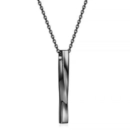 Interlocking Geometric Steel Necklace