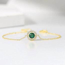 Round Zircon Link Bracelet
