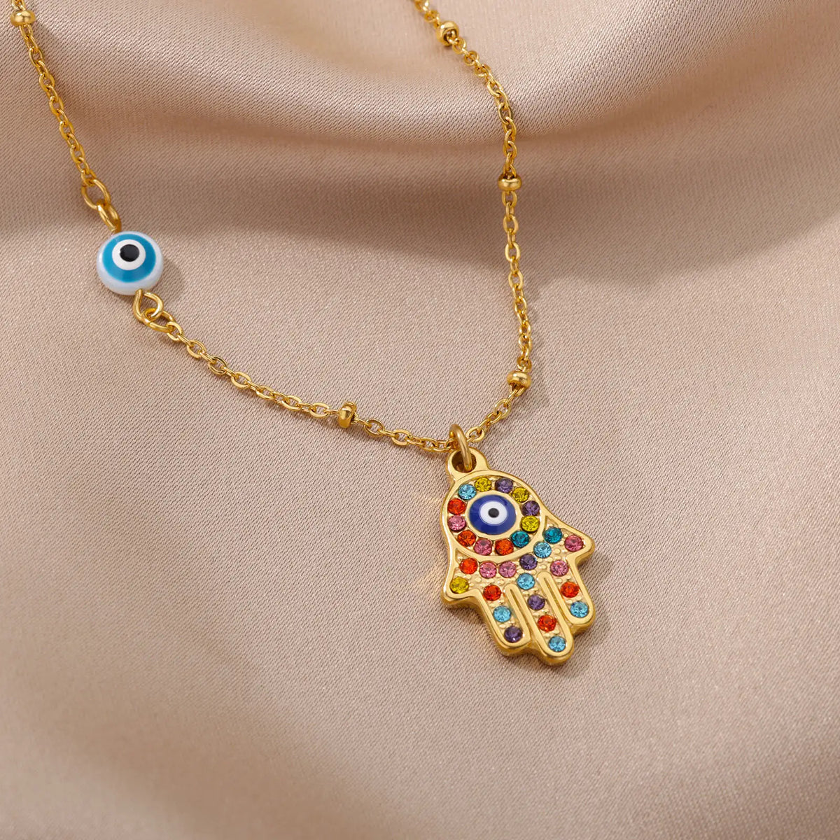 Zircon Evil Eye Necklace