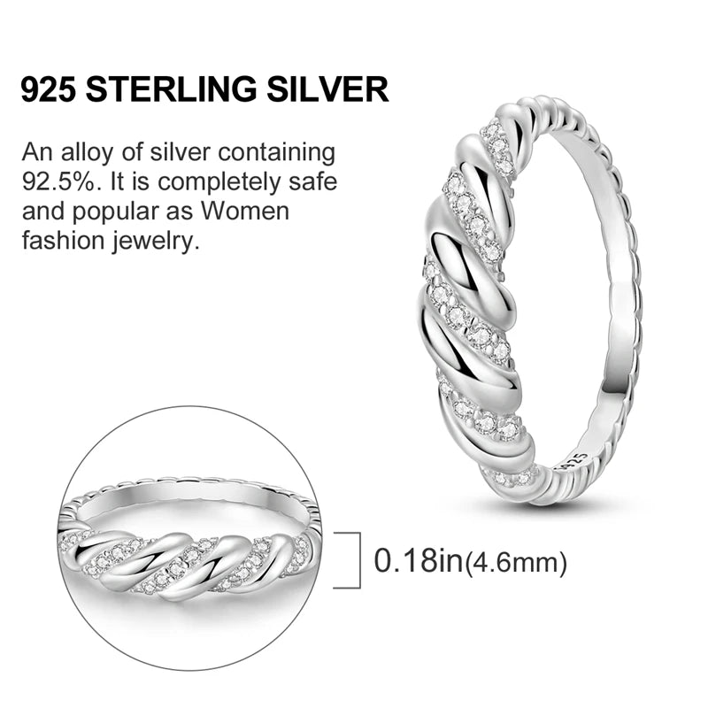 Blue Zircon Moon Ring