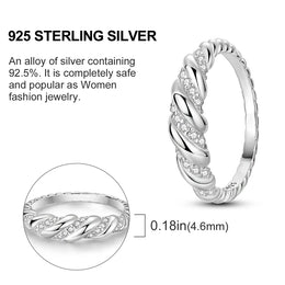 Blue Zircon Moon Ring