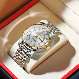POEDAGAR Luminous Calendar Watch