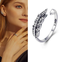 WOSTU Adjustable Sterling Ring