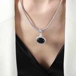 Black Onyx Pendant Necklace