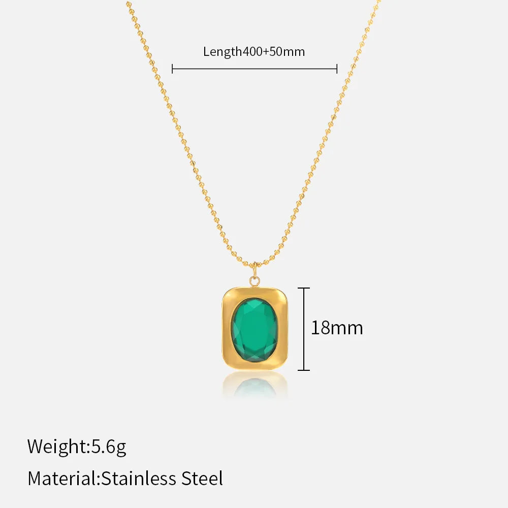 Vintage Moon Steel Necklace