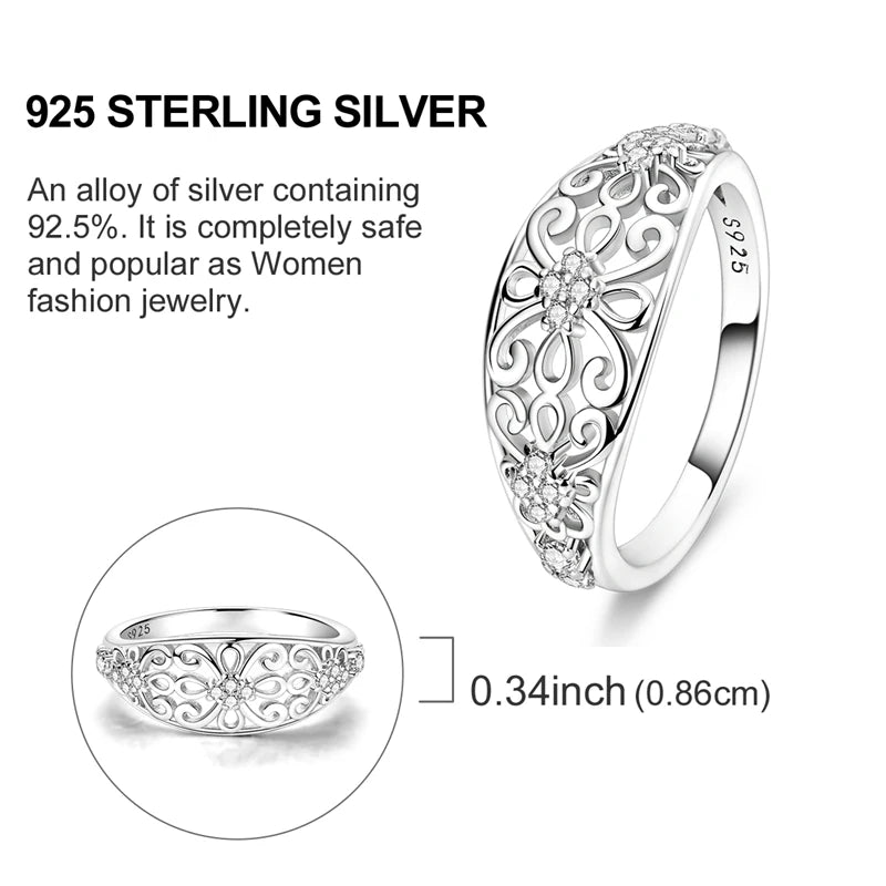 Blue Zircon Moon Ring