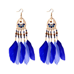 Dreamcatcher Feather Tassel Earrings