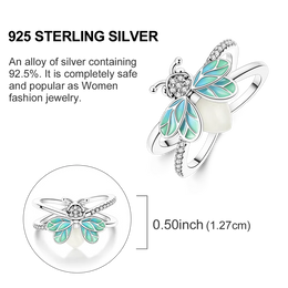 Blue Zircon Moon Ring