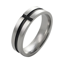 Christian Cross Engraved Ring
