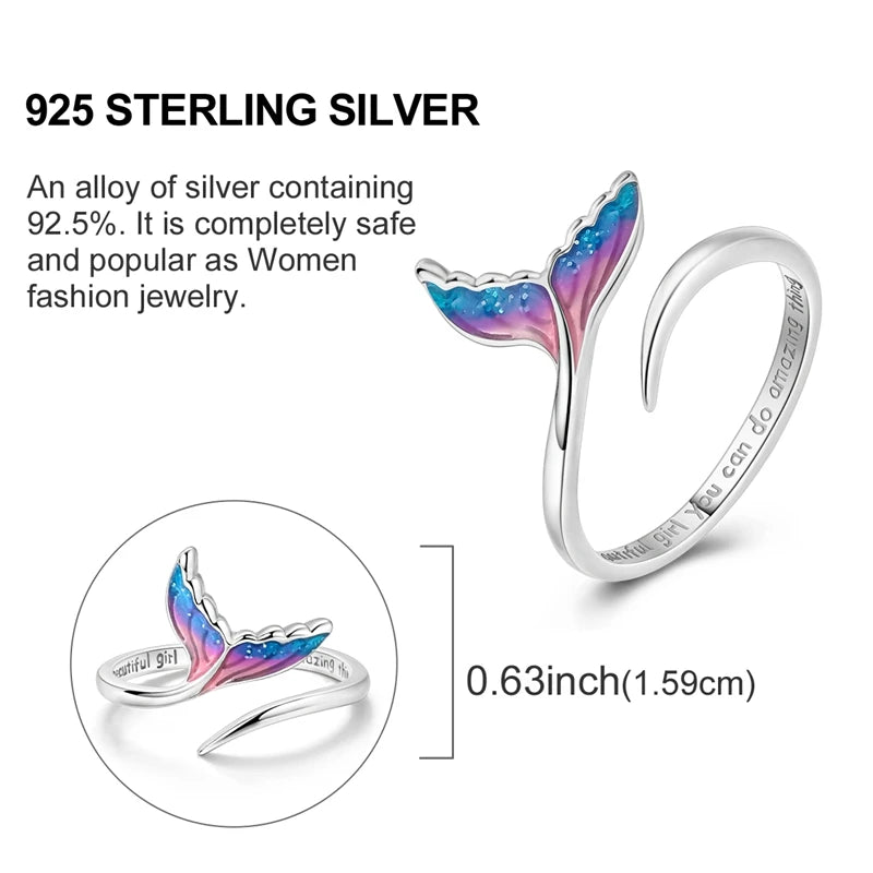 Blue Zircon Moon Ring