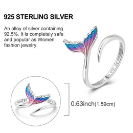 Blue Zircon Moon Ring