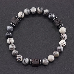 Frosted Volcanic Bead Bracelet