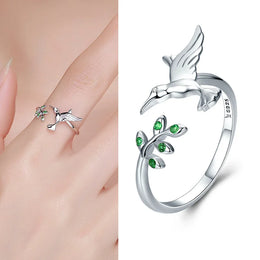 WOSTU Adjustable Sterling Ring