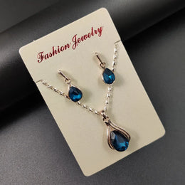Blue Waterdrop Jewelry Set