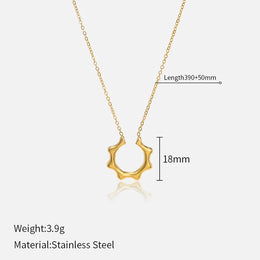 Vintage Moon Steel Necklace