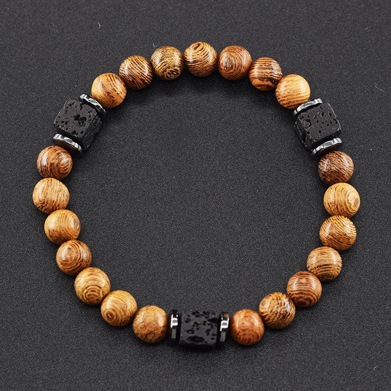 Frosted Volcanic Bead Bracelet