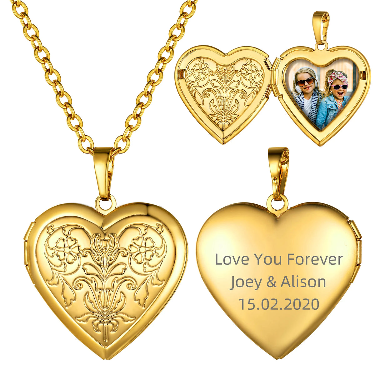 Custom Photo Heart Locket