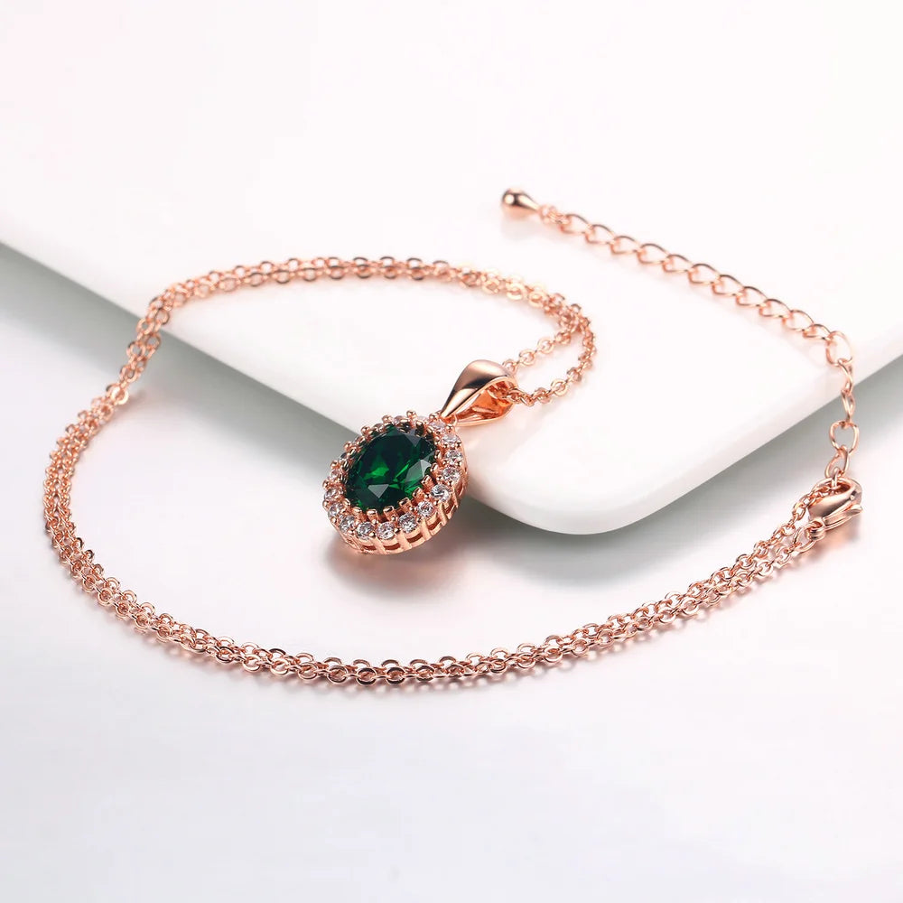 Rose Gold Crystal Necklace