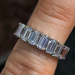 Sterling Zircon Eternity Ring