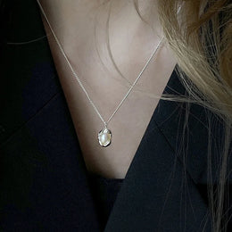 Sterling Pearl Chain Necklace